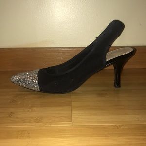 Impo Shoes - Sparkly 2” black heels Impo Stretch Vanessa Impo Shoes - Sparkly 2” black heels Impo Stretch Vanessa